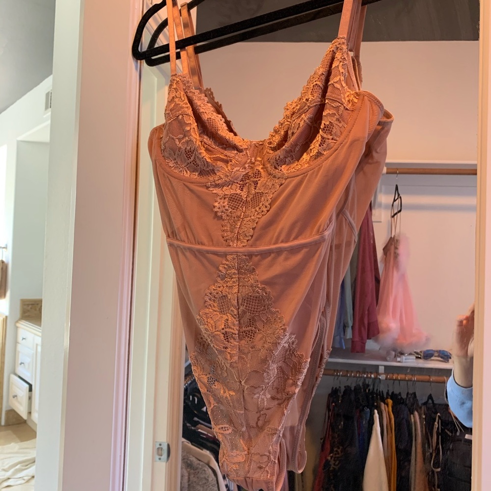 Lacy mesh body suit